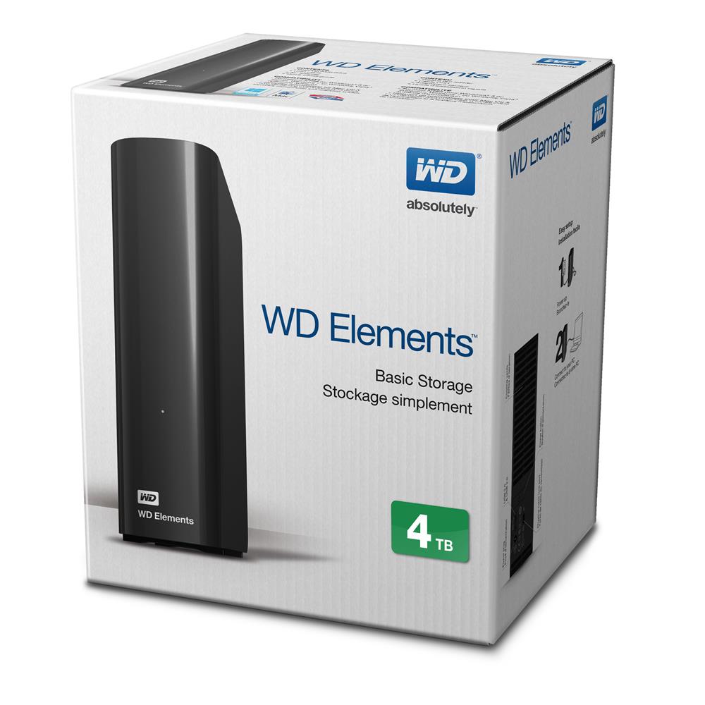 Hard Disk Portatile WD Elements 4 TB 3.5" Interfaccia USB 3.0 Colore Nero - Foto 1